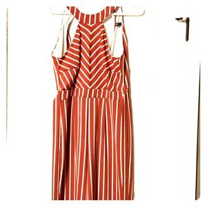 Orange and White Jumpsuit